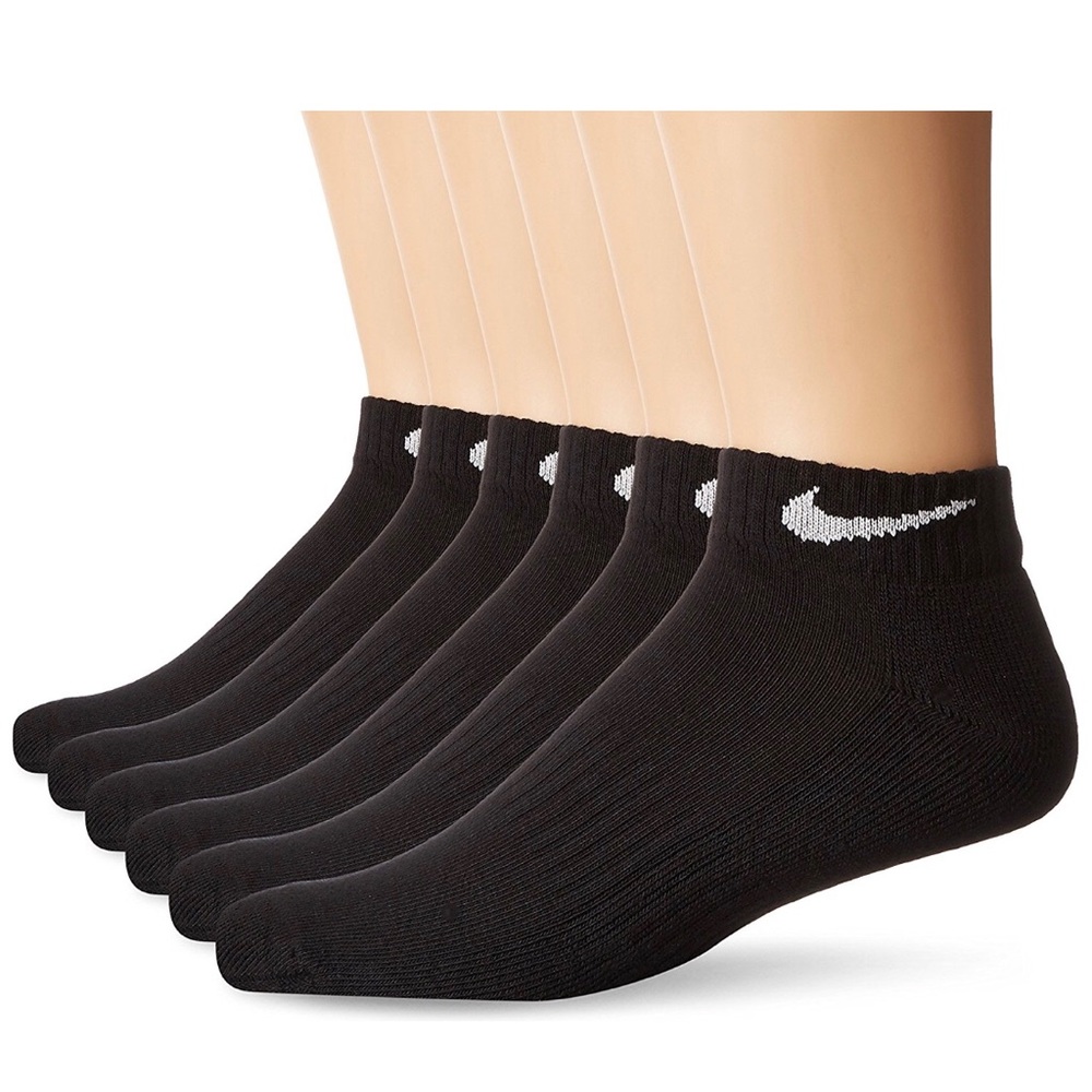 Nike Performance Cotton Low-cut 6-pack Black Sz L